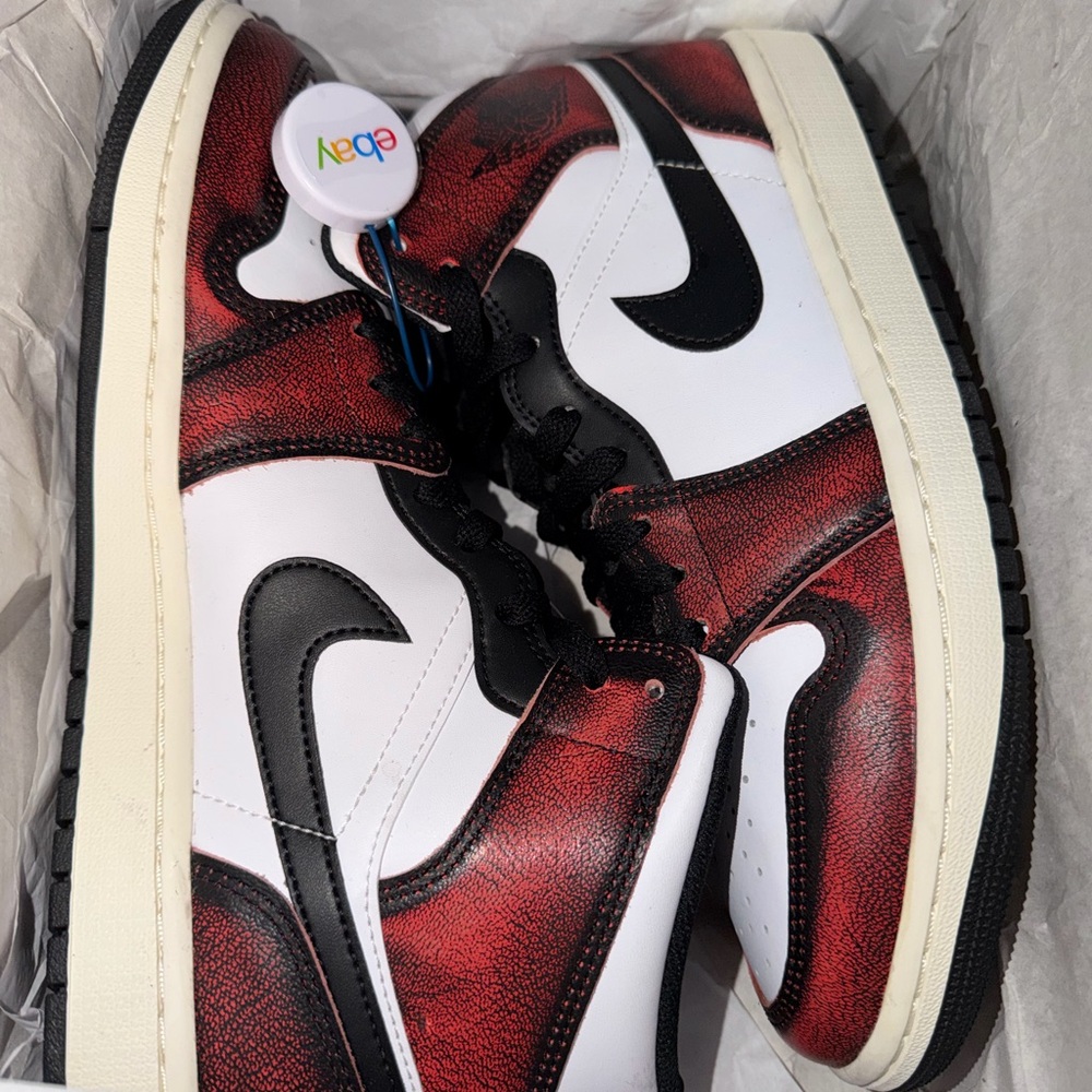 Nike Air Jordan 1 Mid SE ‘Red Crackle’ M10 DS NIB Never Worn